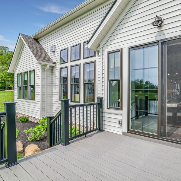 house exterior with window installation